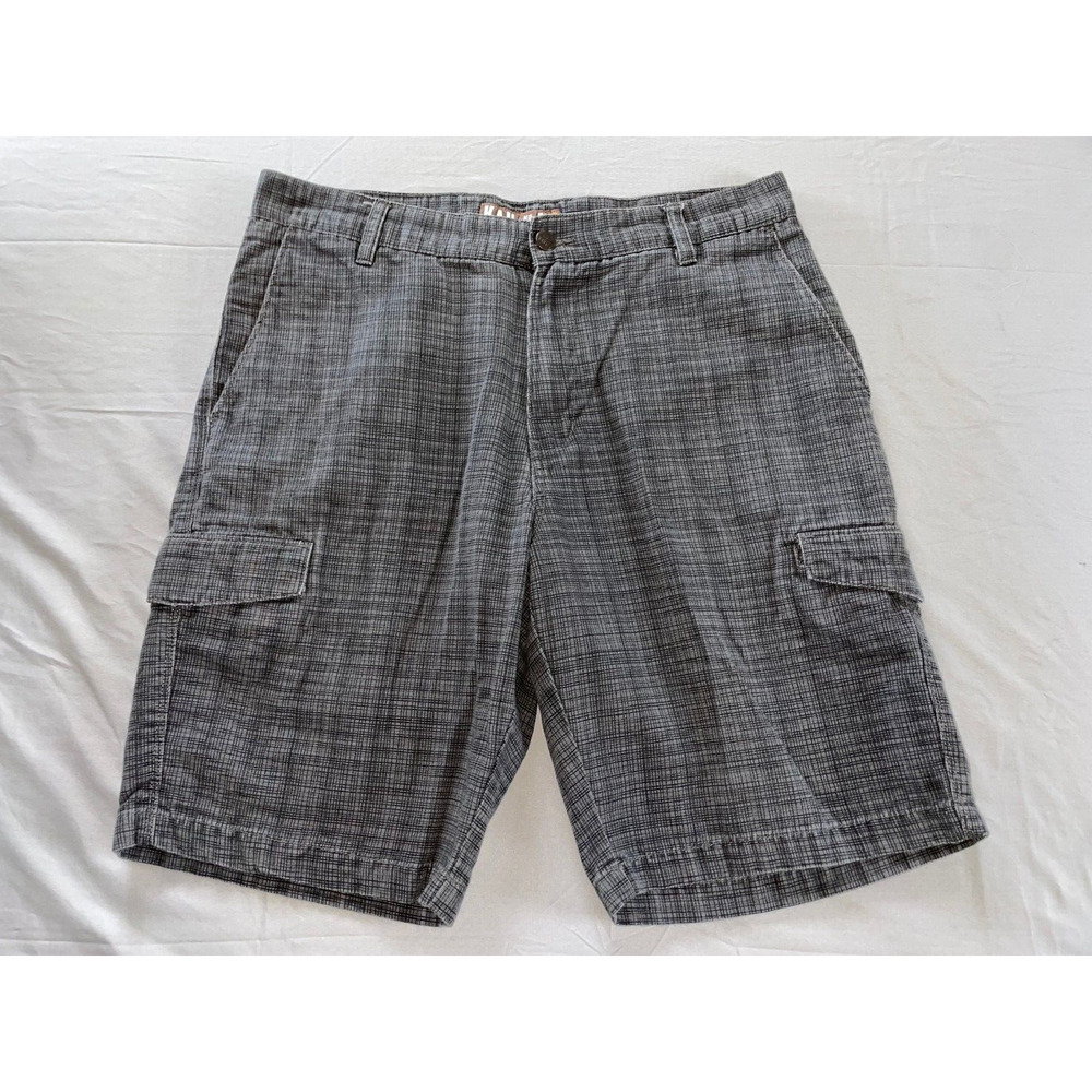 Kahala Vintage Washed Cotton Cargo Shorts. Washed Gray, Men's Size 32. GUC!!